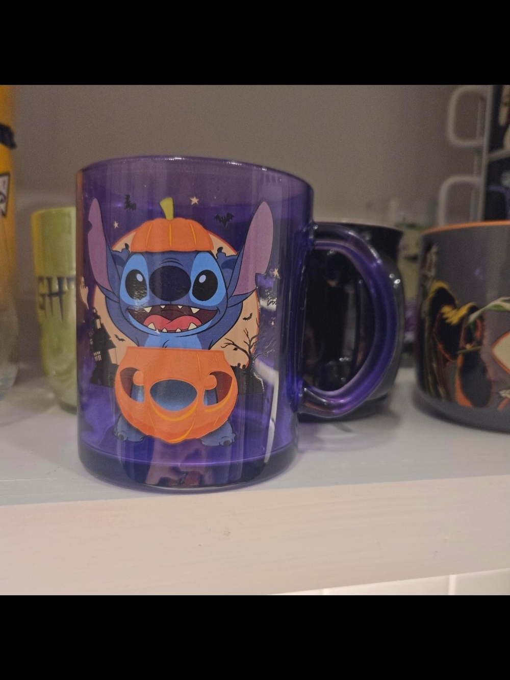 Stitch Halloween Pumpkin Mug - Purple